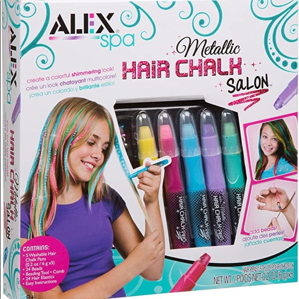 Alex Spa Metallic Hair Chalk Salon Girls Fashion